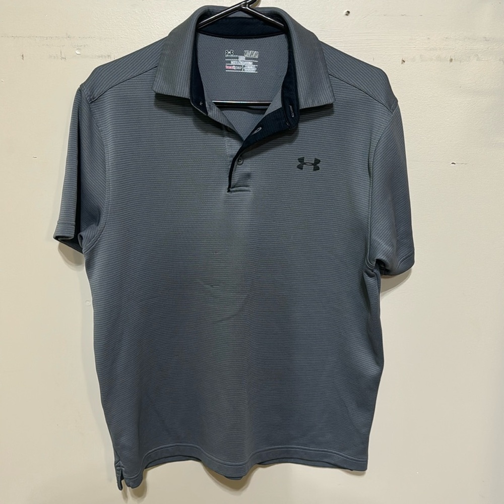 Gray Under Armour Golf Polo